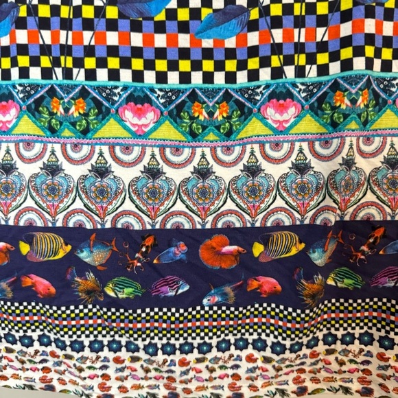 Desigual Georgina slim fit sleeveless tee tank top tropical fish print small NWT - Picture 11 of 11